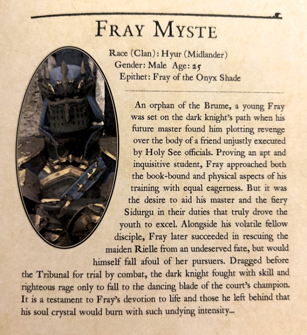 fray myste from encyclopedia eorzea
